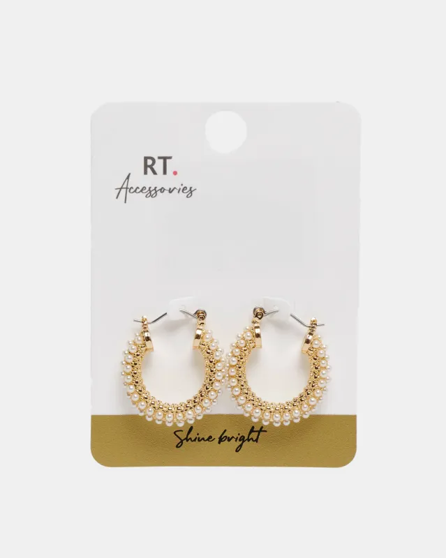 Women Gold Embellished Earring sold by Redtag