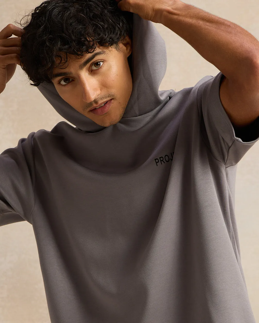 Men Grey Hooded Printed Lounge Sweatshirt sold by Redtag product image thumbnail 4