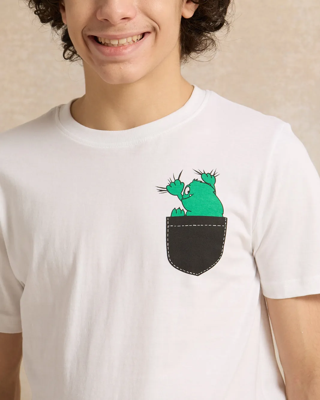 Senior Boys White Embellished T-Shirt sold by Redtag product image thumbnail 4