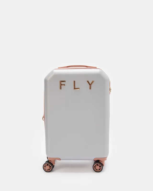 Silver Textured Trolley Luggage 20 Inch sold by Redtag