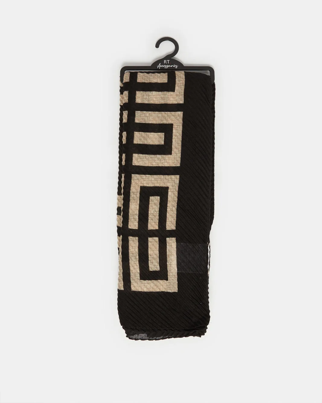 Women Black Printed Scarf sold by Redtag