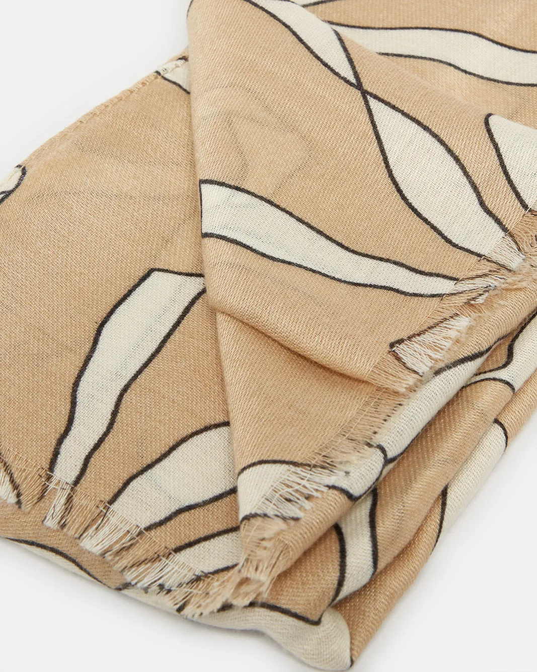 Women Beige Printed Scarf sold by Redtag product image thumbnail 4
