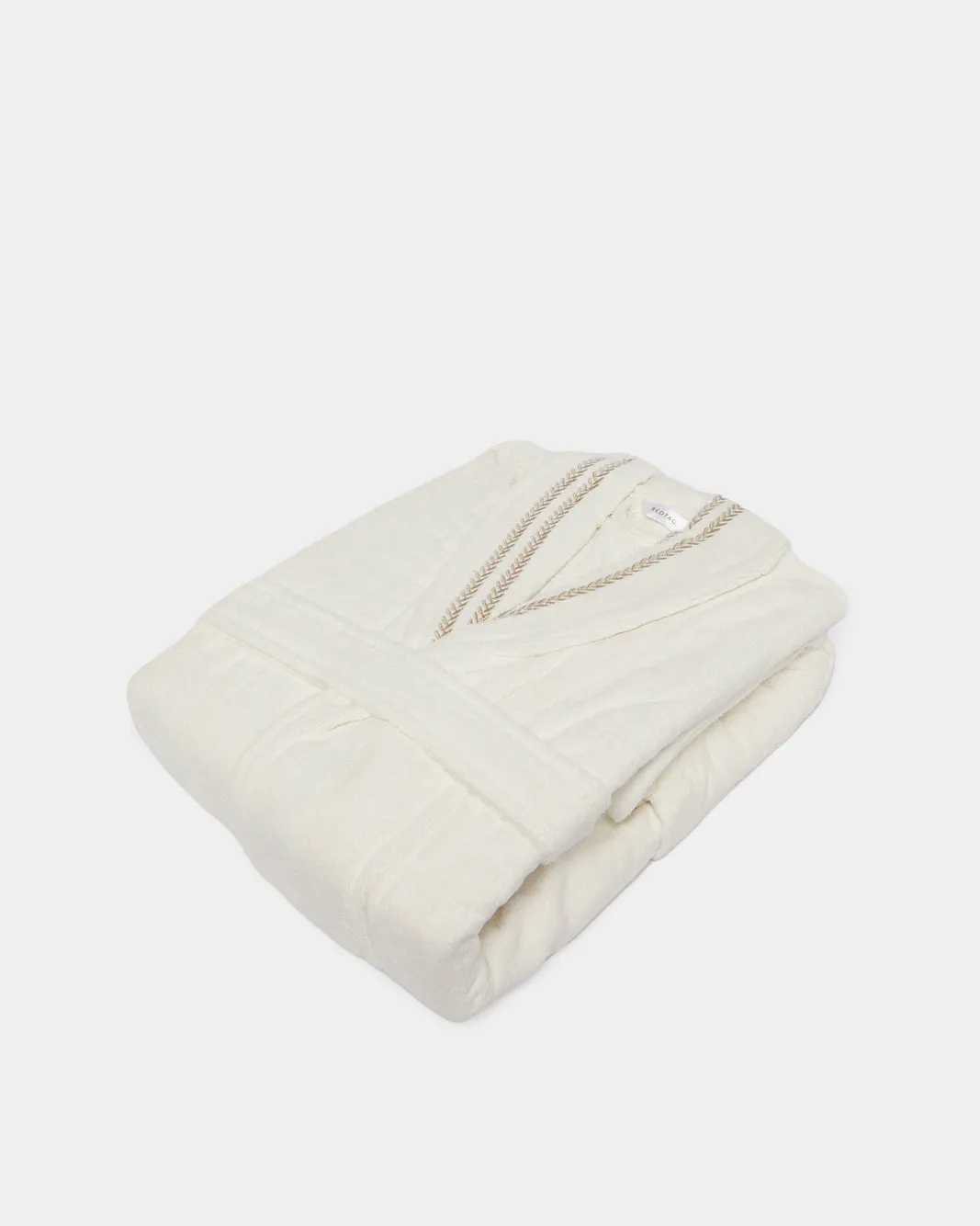 Cream Embroidery Shawl Bathrobe (XL) sold by Redtag product image thumbnail 2