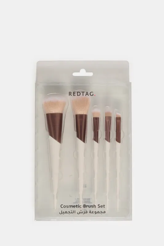 White Cosmetic Brush Set (5 Pieces) sold by Redtag