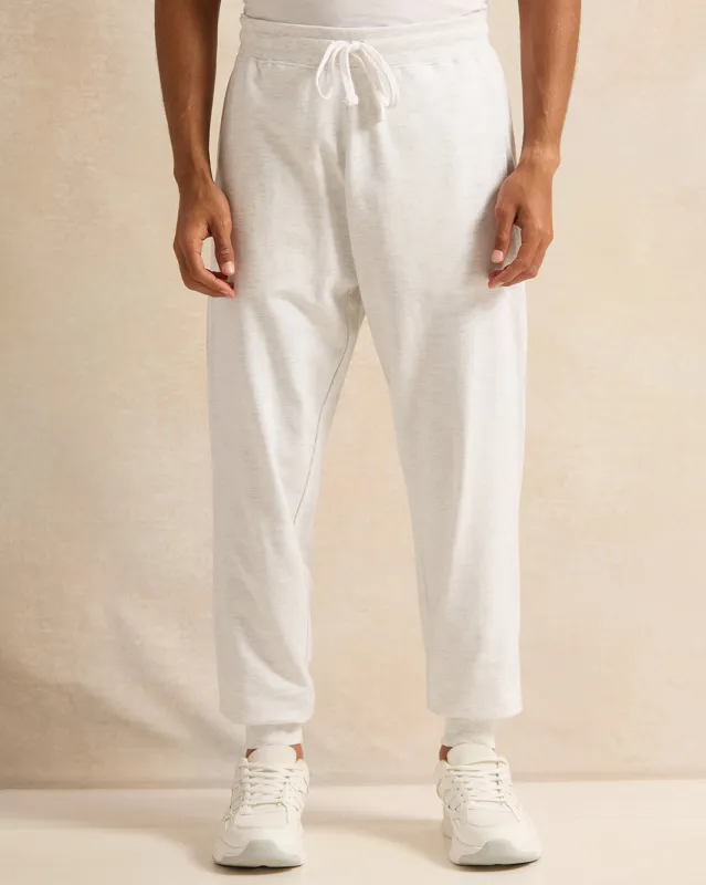 Men Ecru Plain Track Pants sold by Redtag