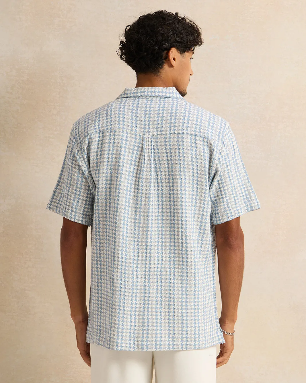 Men Blue Striped Casual Shirt sold by Redtag product image thumbnail 3