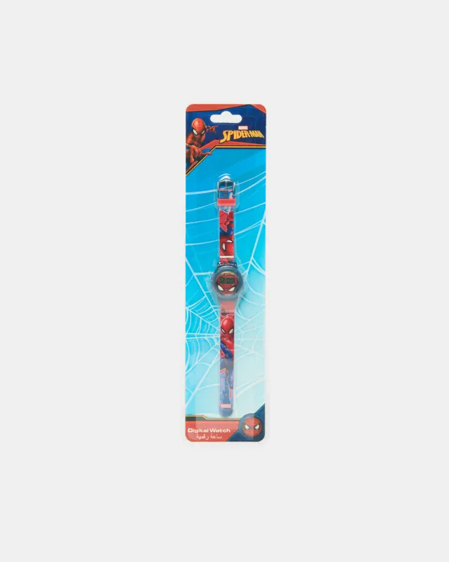 Boys Navy And Red Spider Man Digital Watch sold by Redtag