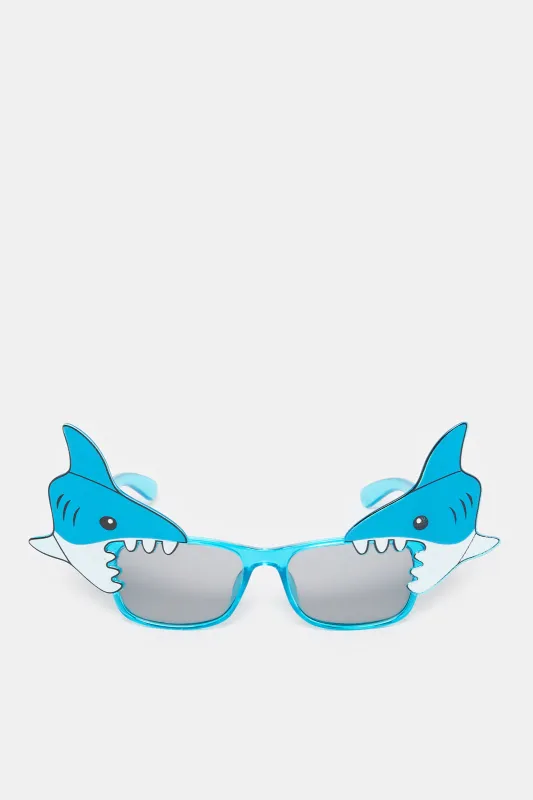 Boys Blue And White Wayfarer Embellished Sunglasses sold by Redtag