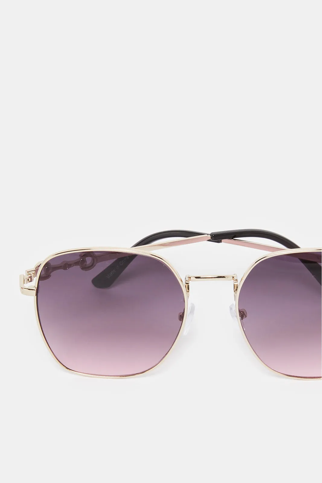 Women Gold Oversize Sunglasses sold by Redtag product image thumbnail 4