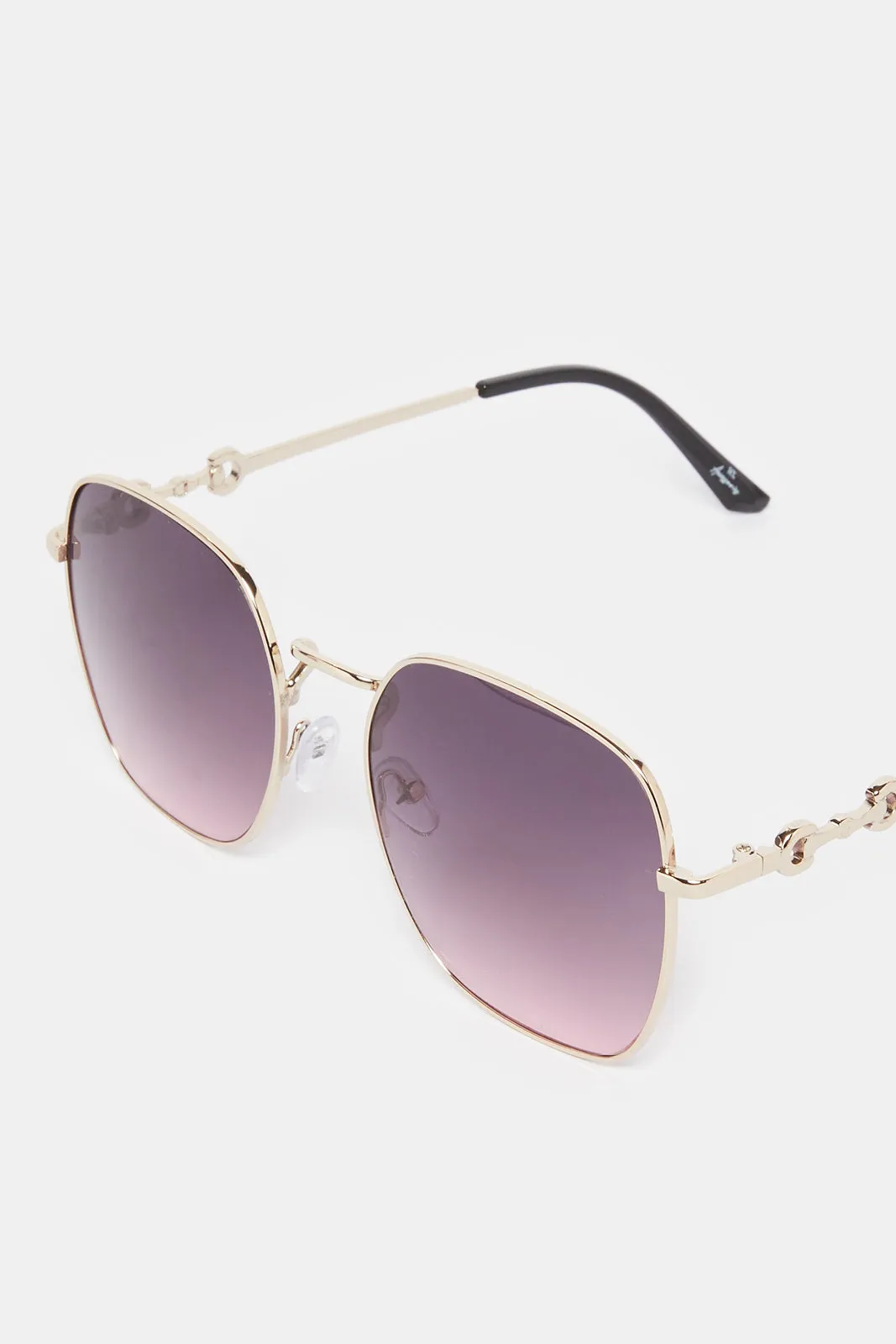Women Gold Oversize Sunglasses sold by Redtag product image thumbnail 3