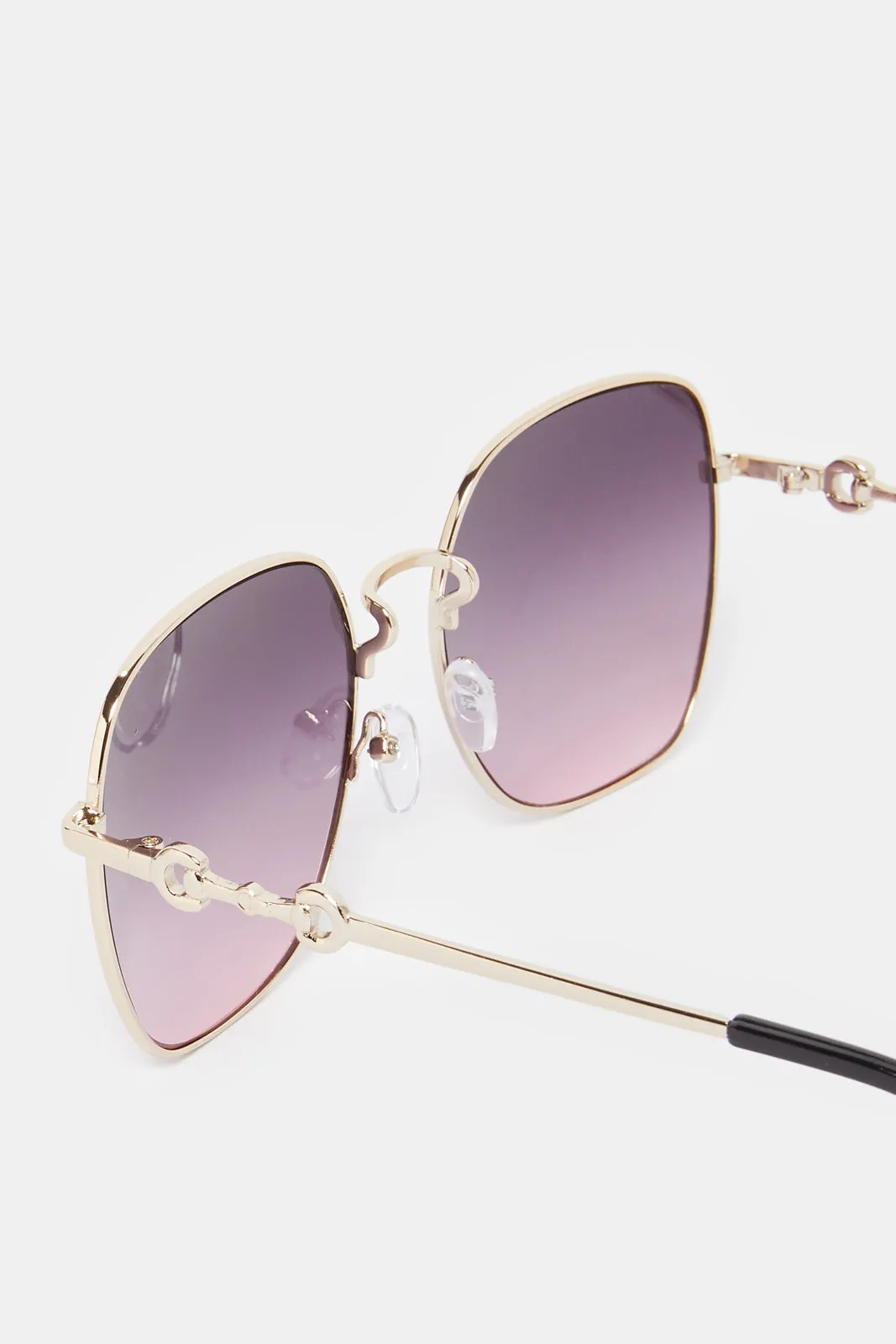 Women Gold Oversize Sunglasses sold by Redtag product image thumbnail 2