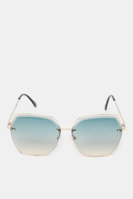 Women Blue Oversize Sunglasses sold by Redtag