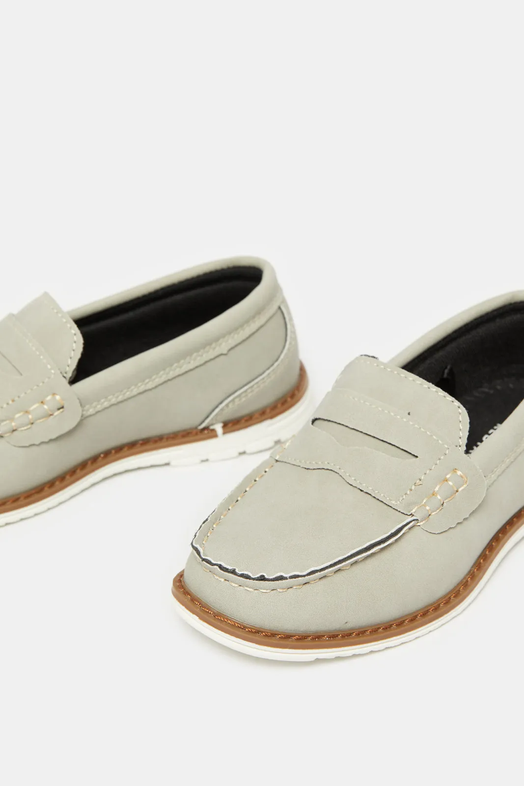 Boys Grey Embellished Loafers sold by Redtag product image thumbnail 3