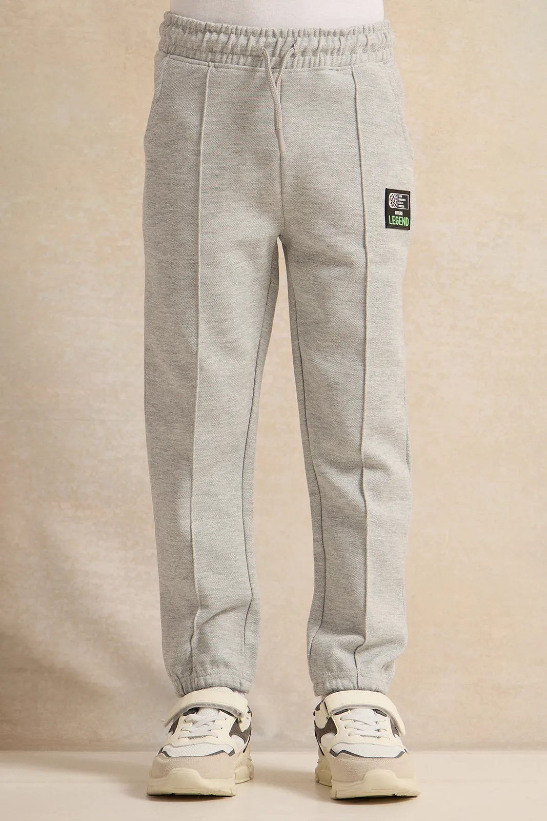 Boys Grey Pleated Active Pants sold by Redtag