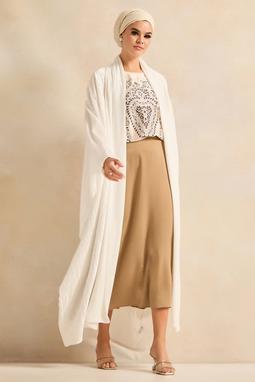 Women Beige Short Sleeve Embellished Top sold by Redtag product image thumbnail 2