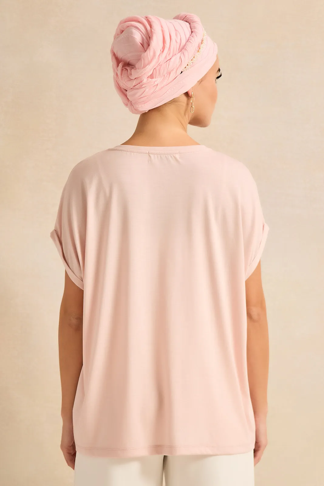 Women Pink Short Sleeved Embellished top sold by Redtag product image thumbnail 3