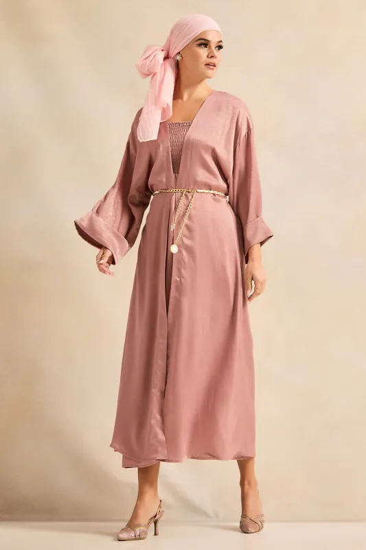 Women Brown Corel Front Pleated Maxi Dress sold by Redtag
