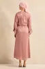 Women Brown Corel Front Pleated Maxi Dress sold by Redtag