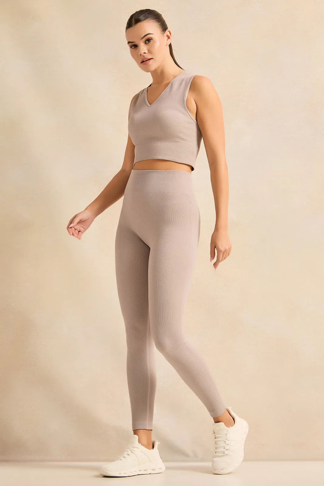 Women Ecru Active Sports Bra sold by Redtag product image thumbnail 2