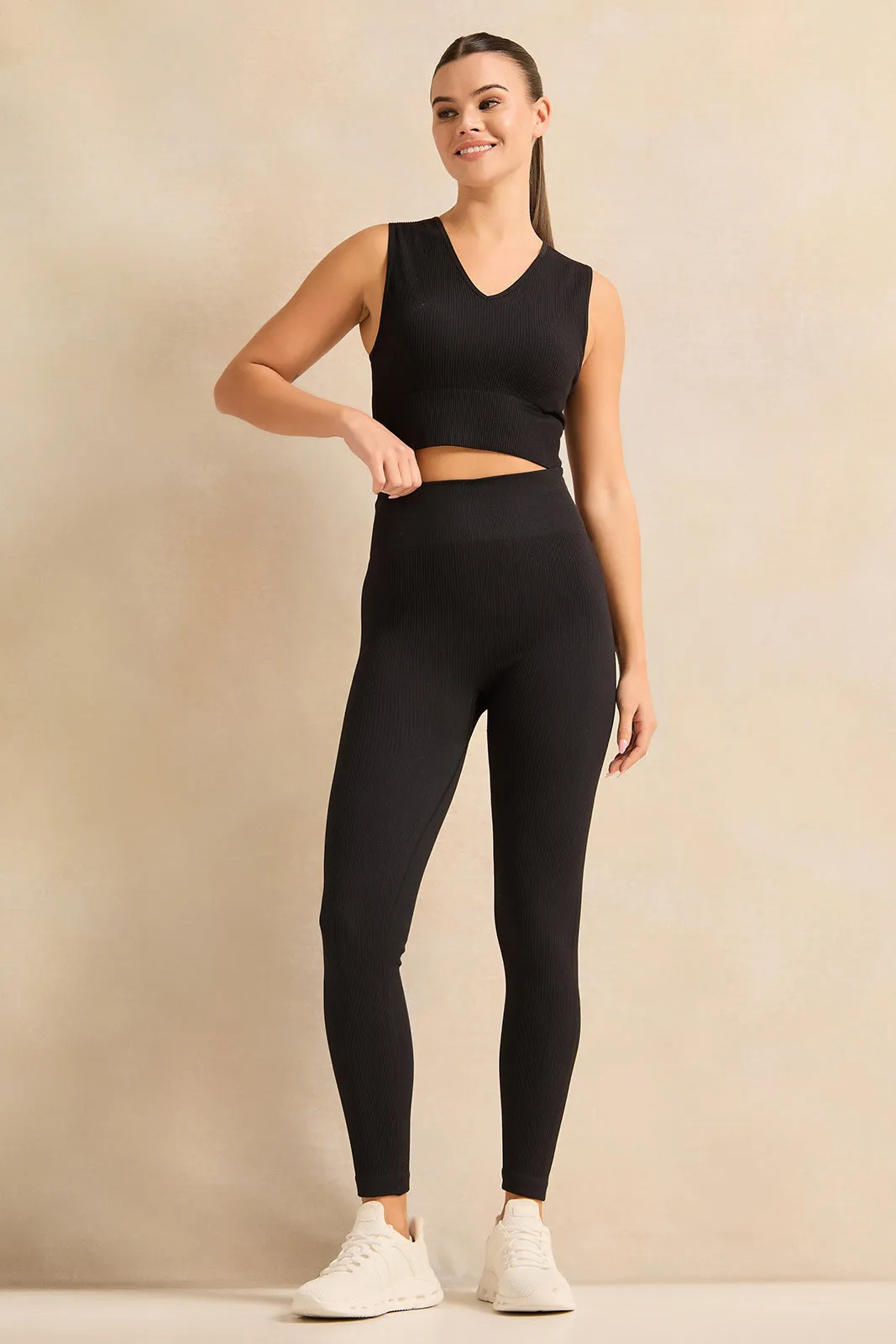 Women Black Active Sports Bra sold by Redtag product image thumbnail 2