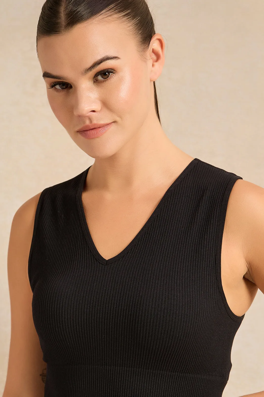 Women Black Active Sports Bra sold by Redtag product image thumbnail 4