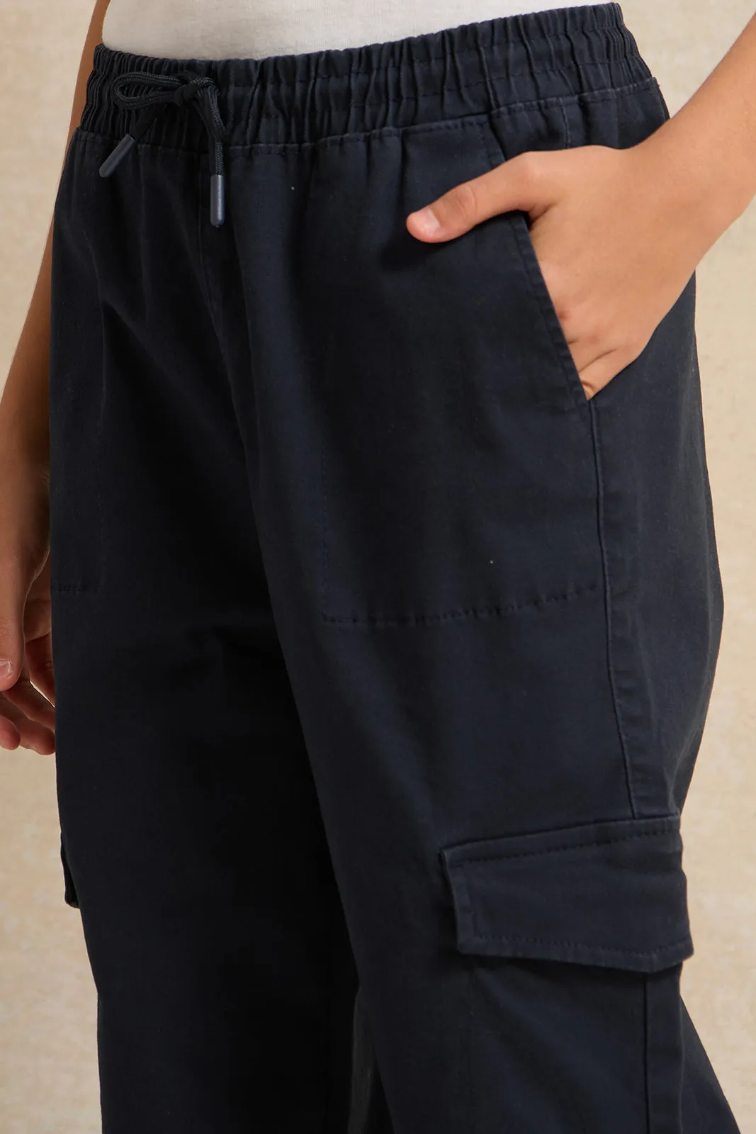 Senior Boys Navy Cargo Jogger sold by Redtag product image thumbnail 4
