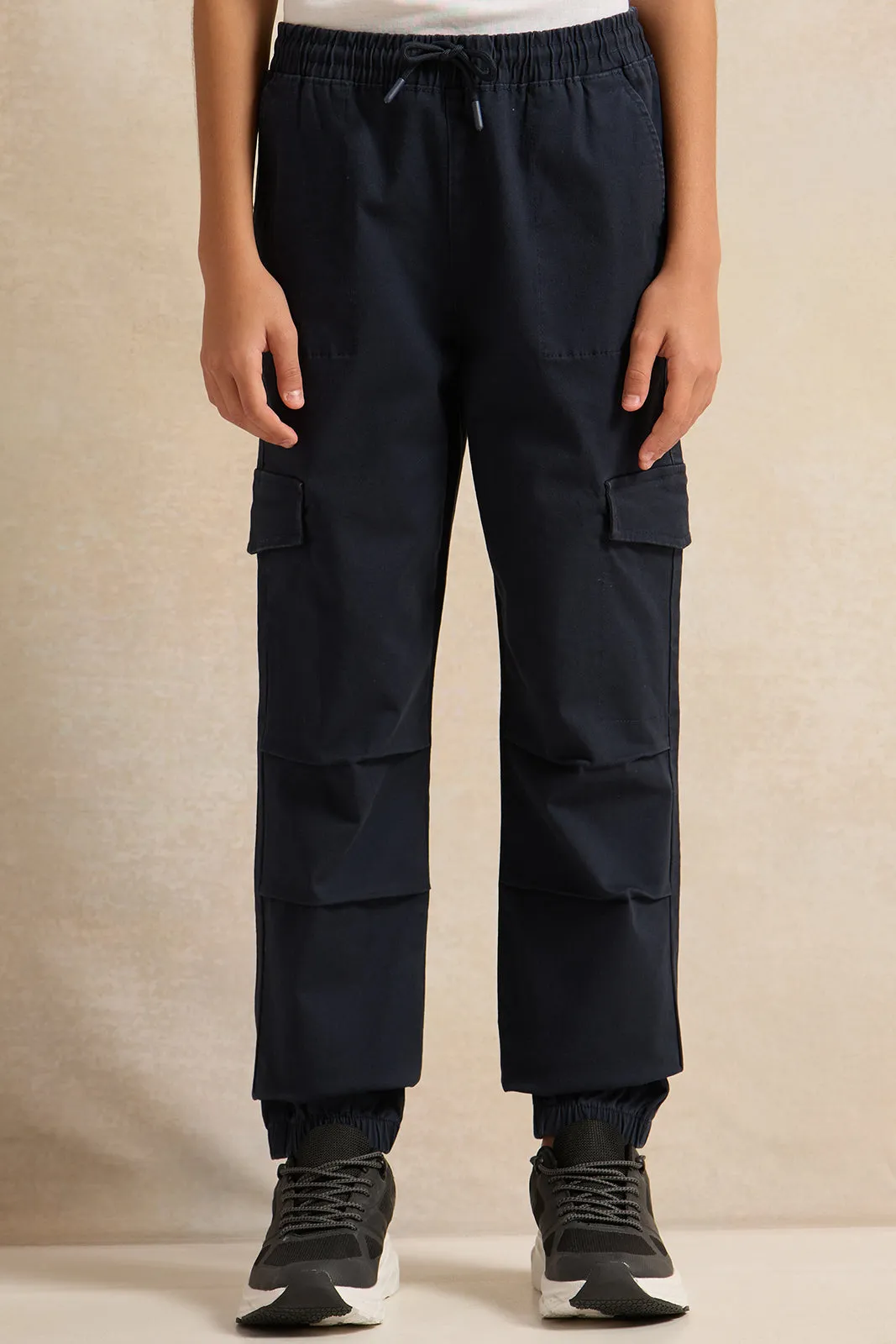 Senior Boys Navy Cargo Jogger sold by Redtag