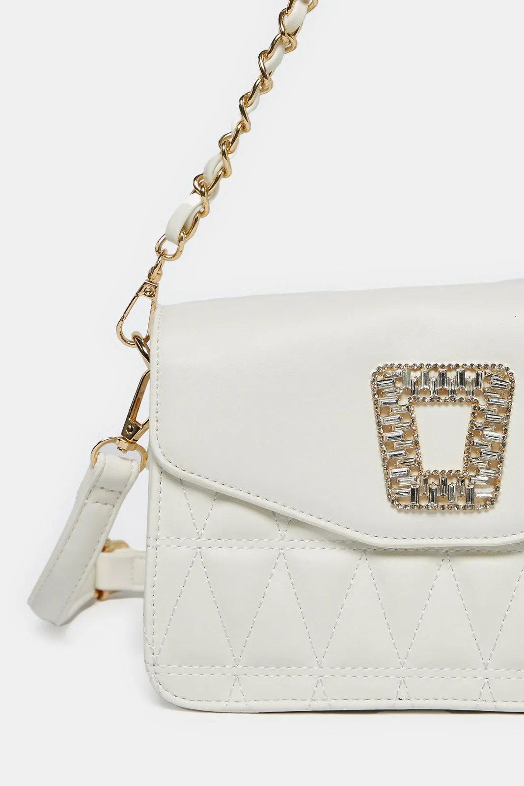 Women White Messenger Bag sold by Redtag product image thumbnail 3