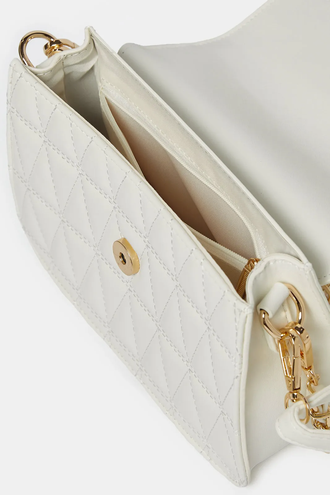 Women White Messenger Bag sold by Redtag product image thumbnail 4