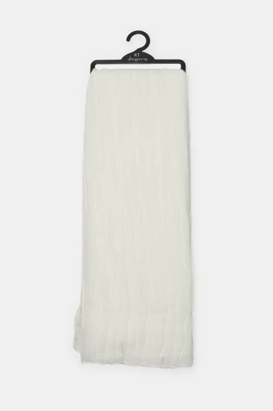 Women White Scarf sold by Redtag
