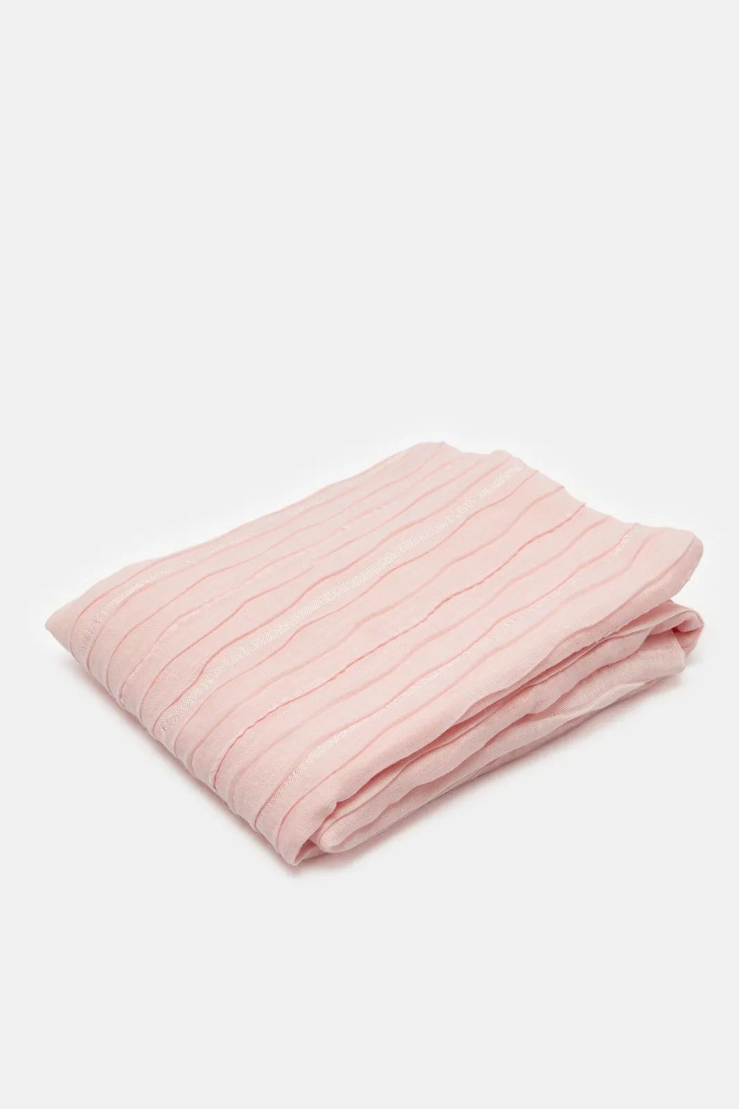 Women Pink Textured Scarf sold by Redtag product image thumbnail 2