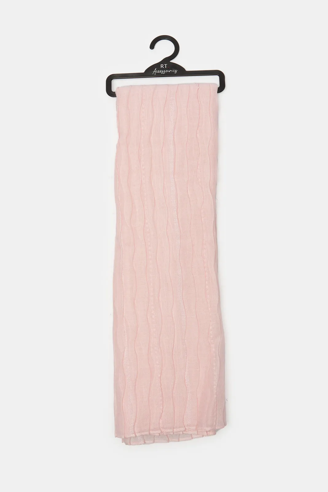 Women Pink Textured Scarf sold by Redtag