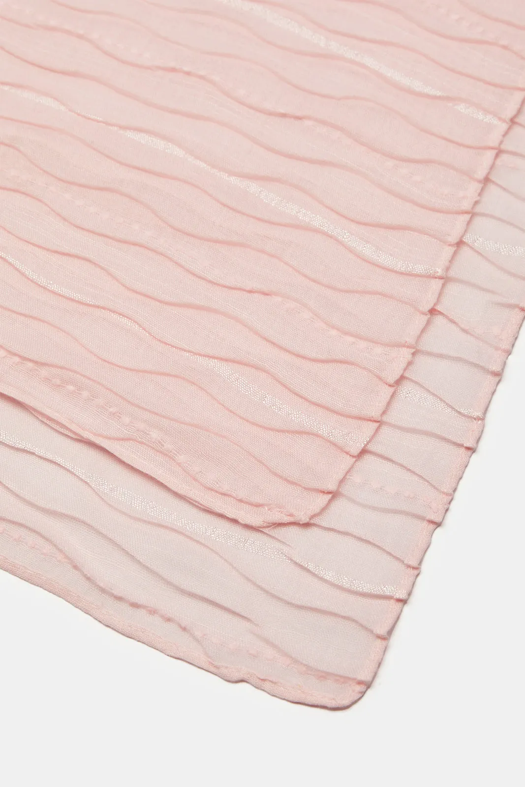 Women Pink Textured Scarf sold by Redtag product image thumbnail 4