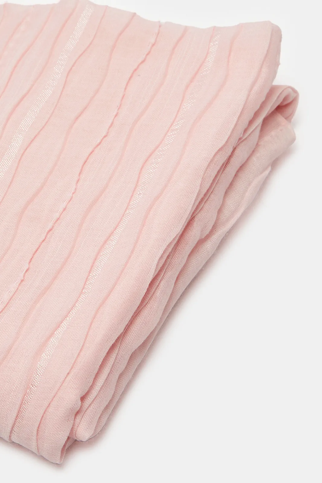 Women Pink Textured Scarf sold by Redtag product image thumbnail 3