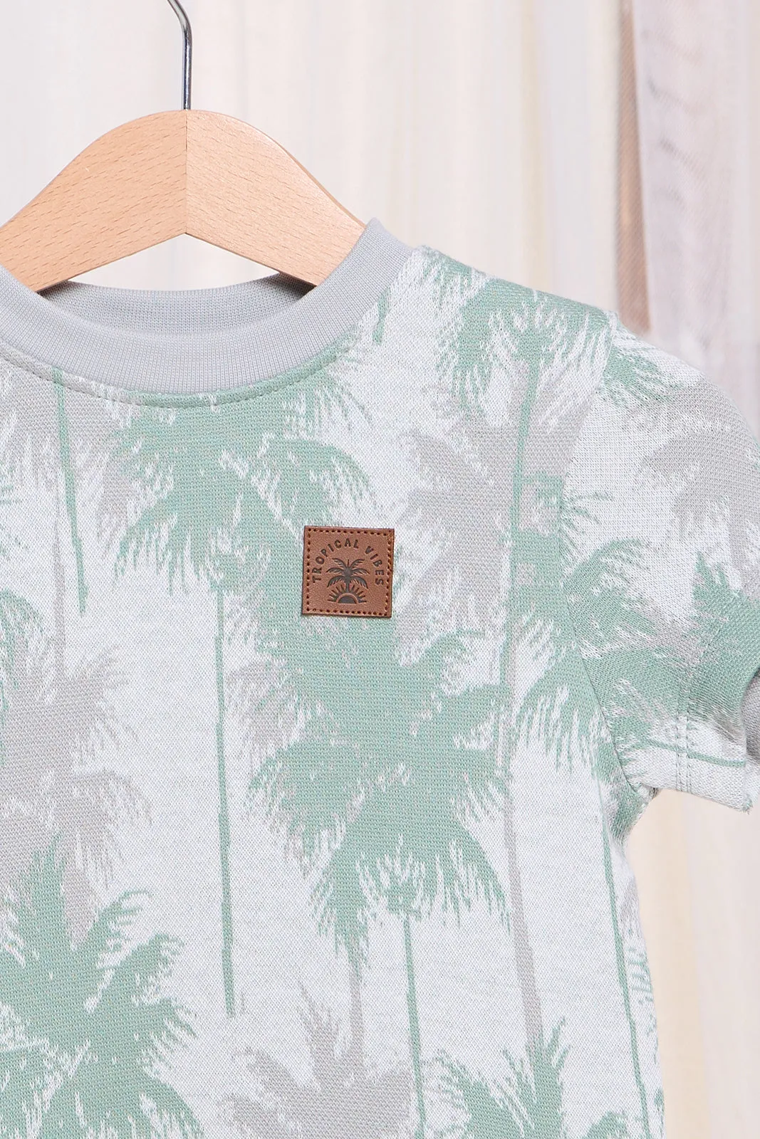 Infant Boys Green Palm Printed T-Shirt sold by Redtag product image thumbnail 2