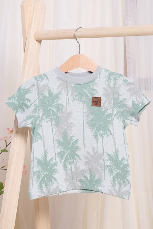 Infant Boys Green Palm Printed T-Shirt sold by Redtag