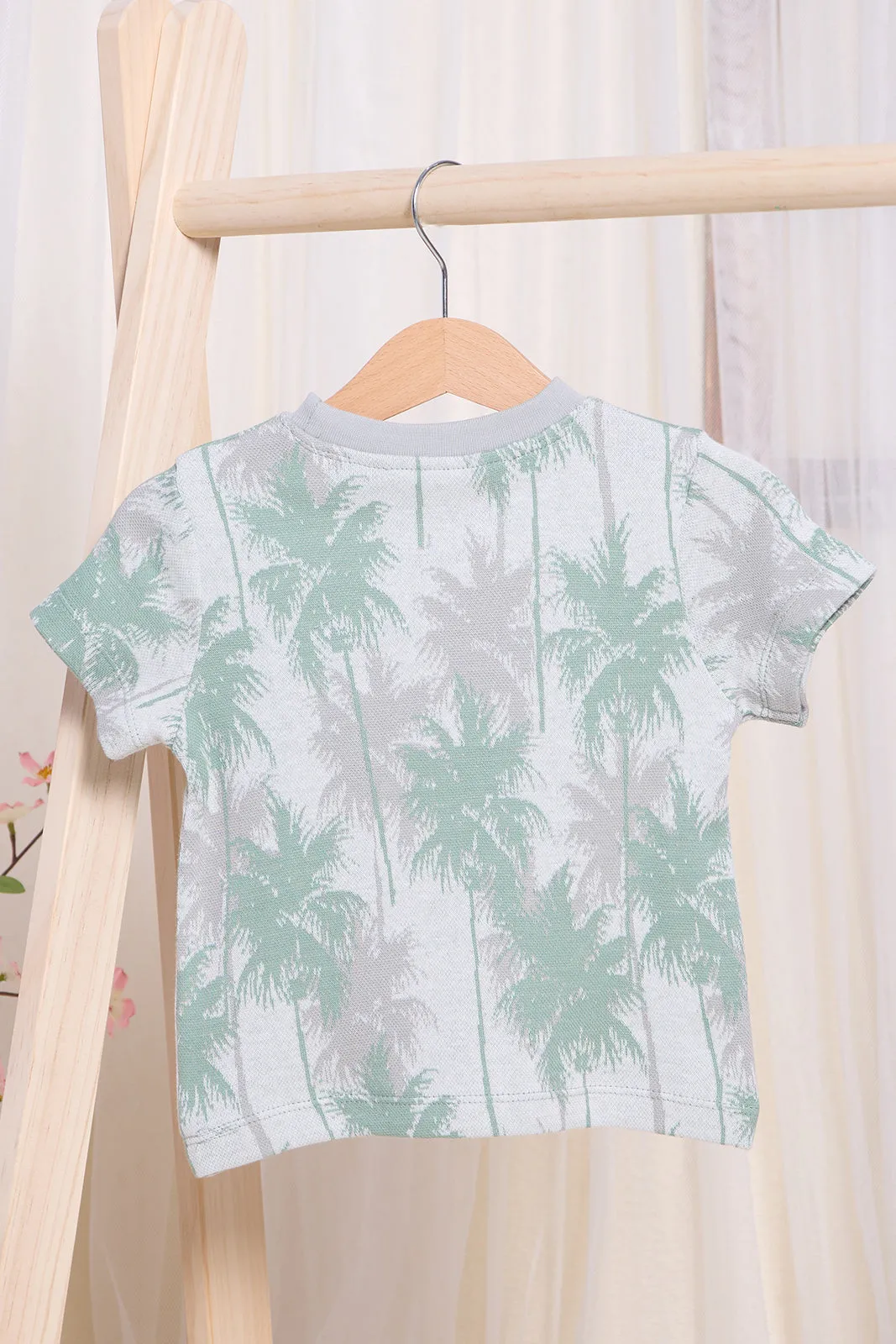 Infant Boys Green Palm Printed T-Shirt sold by Redtag product image thumbnail 3