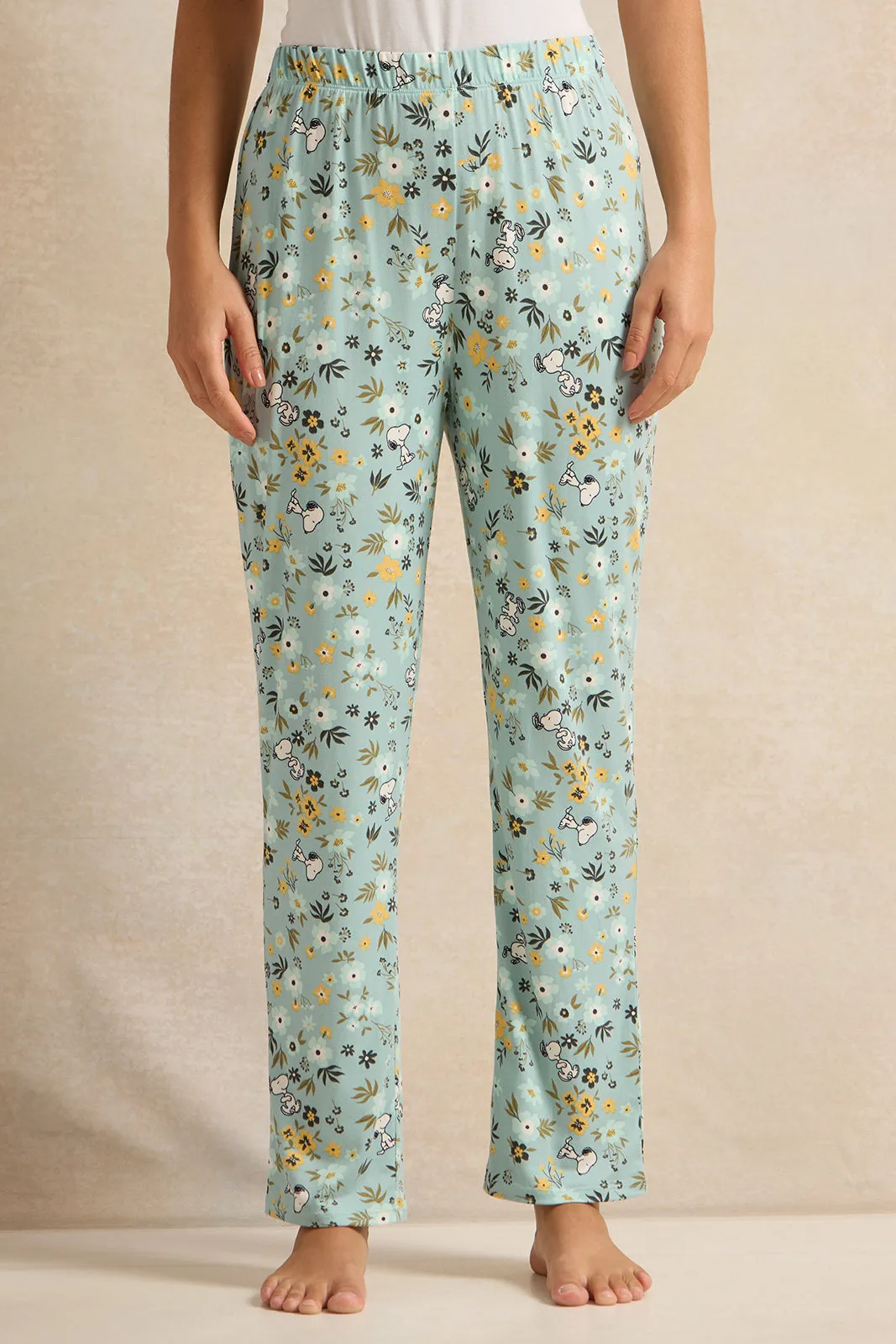 Women White And Blue Printed Pyjama Set (2 Piece) sold by Redtag product image thumbnail 3