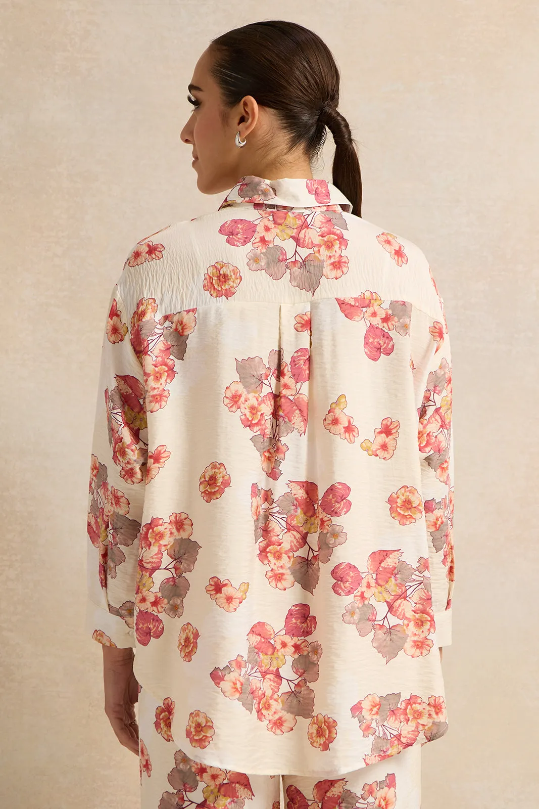 Women Cream Floral Print Shirt sold by Redtag product image thumbnail 3