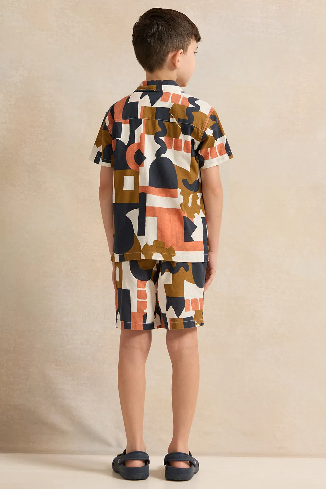 Boys Multicolour Printed Shirt With Shorts set (2 Piece) sold by Redtag product image thumbnail 4