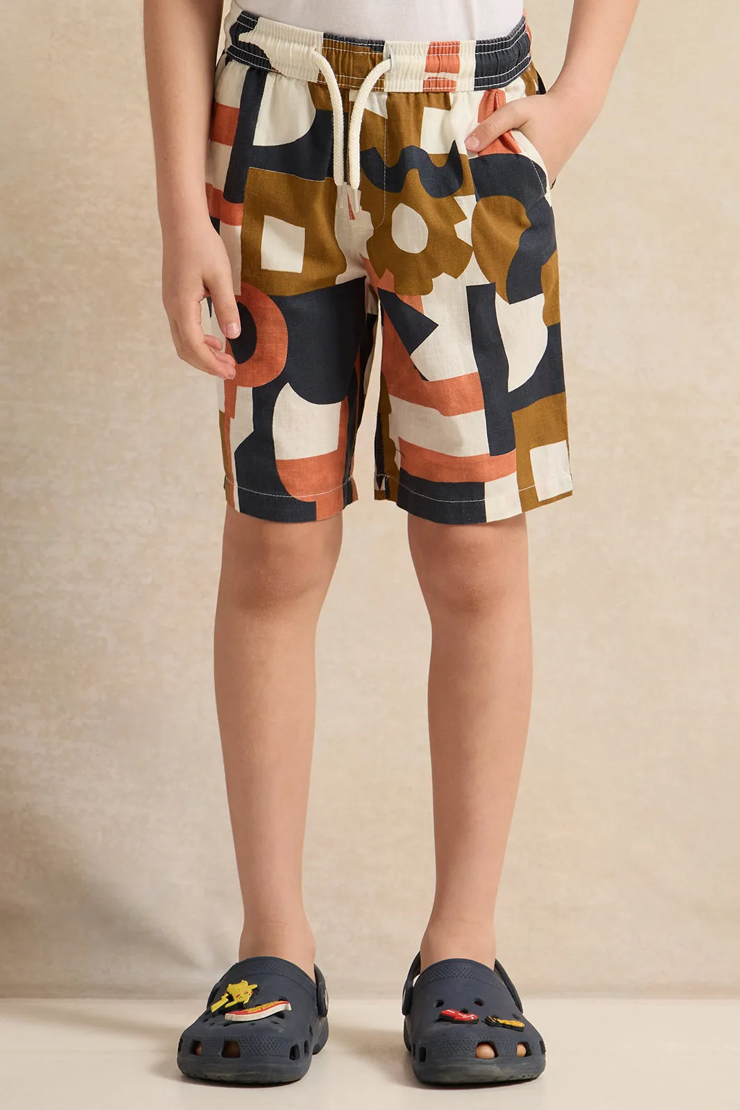 Boys Multicolour Printed Shirt With Shorts set (2 Piece) sold by Redtag product image thumbnail 3