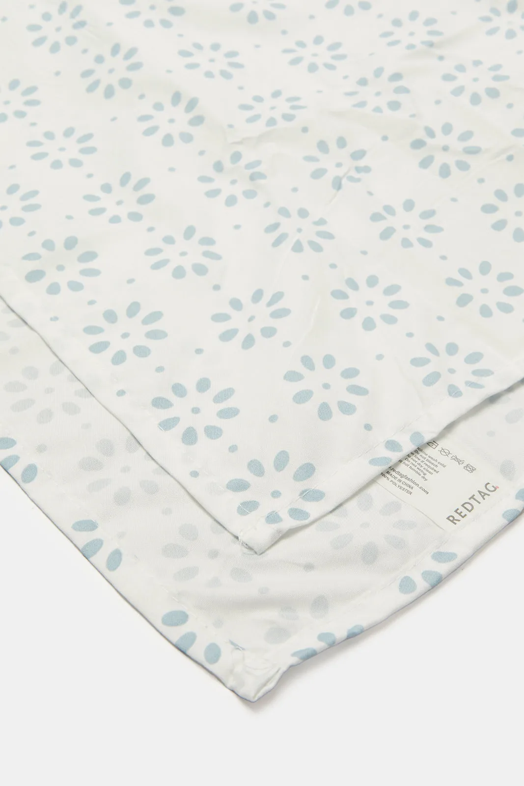 Teal 2 Piece Abstract Printed Flat Sheet (Single Size) sold by Redtag product image thumbnail 5