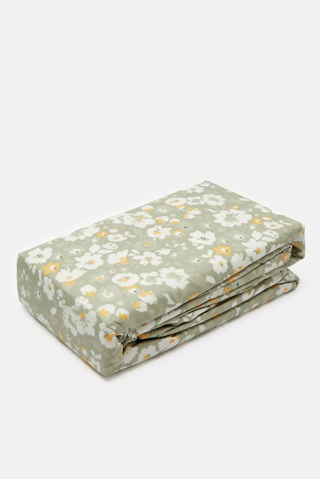Green 2 Piece Floral Printed Flat Sheet (Single Size) sold by Redtag product image thumbnail 2
