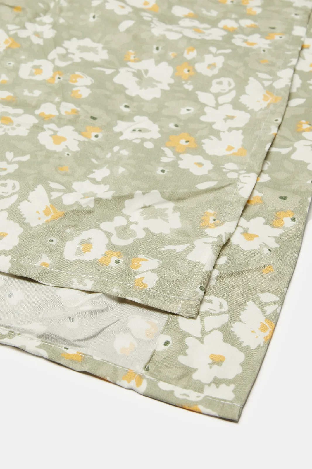 Green 2 Piece Floral Printed Flat Sheet (Single Size) sold by Redtag product image thumbnail 5