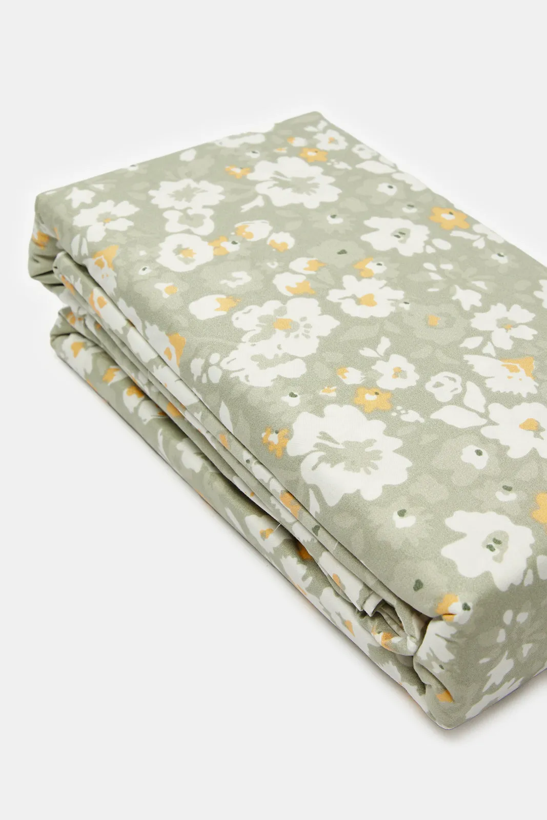 Green 2 Piece Floral Printed Flat Sheet (Single Size) sold by Redtag product image thumbnail 3