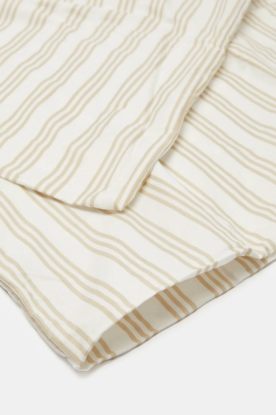 Beige Stripe Printed Flat Sheet (Single Size) sold by Redtag product image thumbnail 4