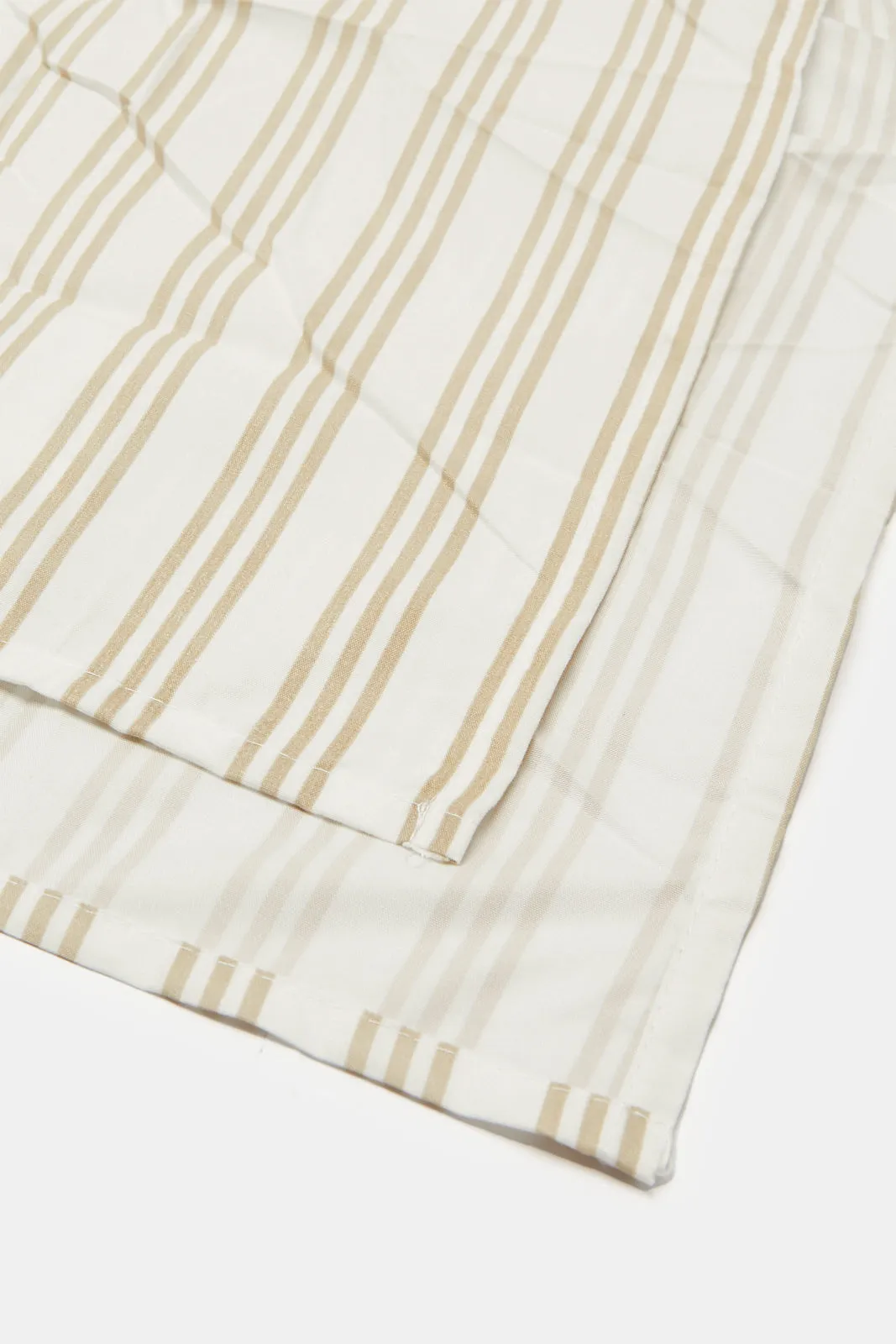 Beige Stripe Printed Flat Sheet (Single Size) sold by Redtag product image thumbnail 5