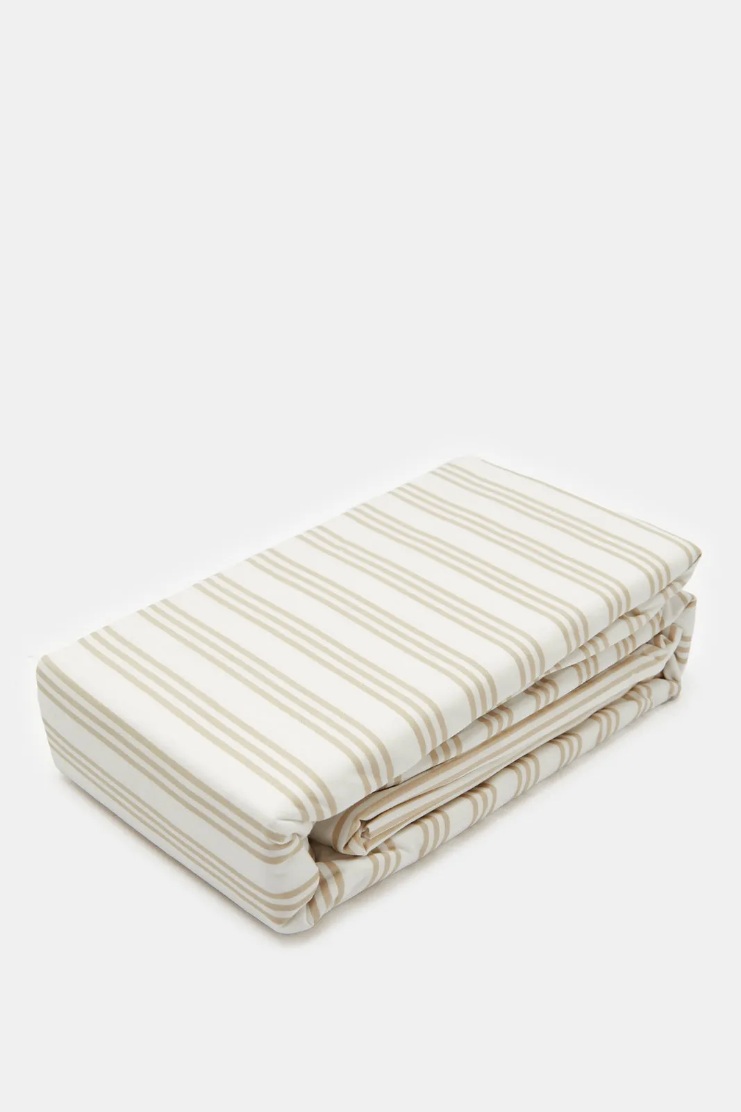 Beige Stripe Printed Flat Sheet (Single Size) sold by Redtag product image thumbnail 2
