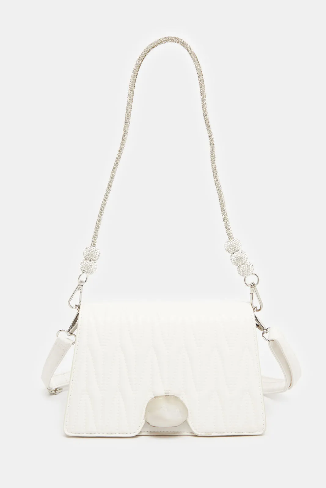 Women White Quilted Bag sold by Redtag
