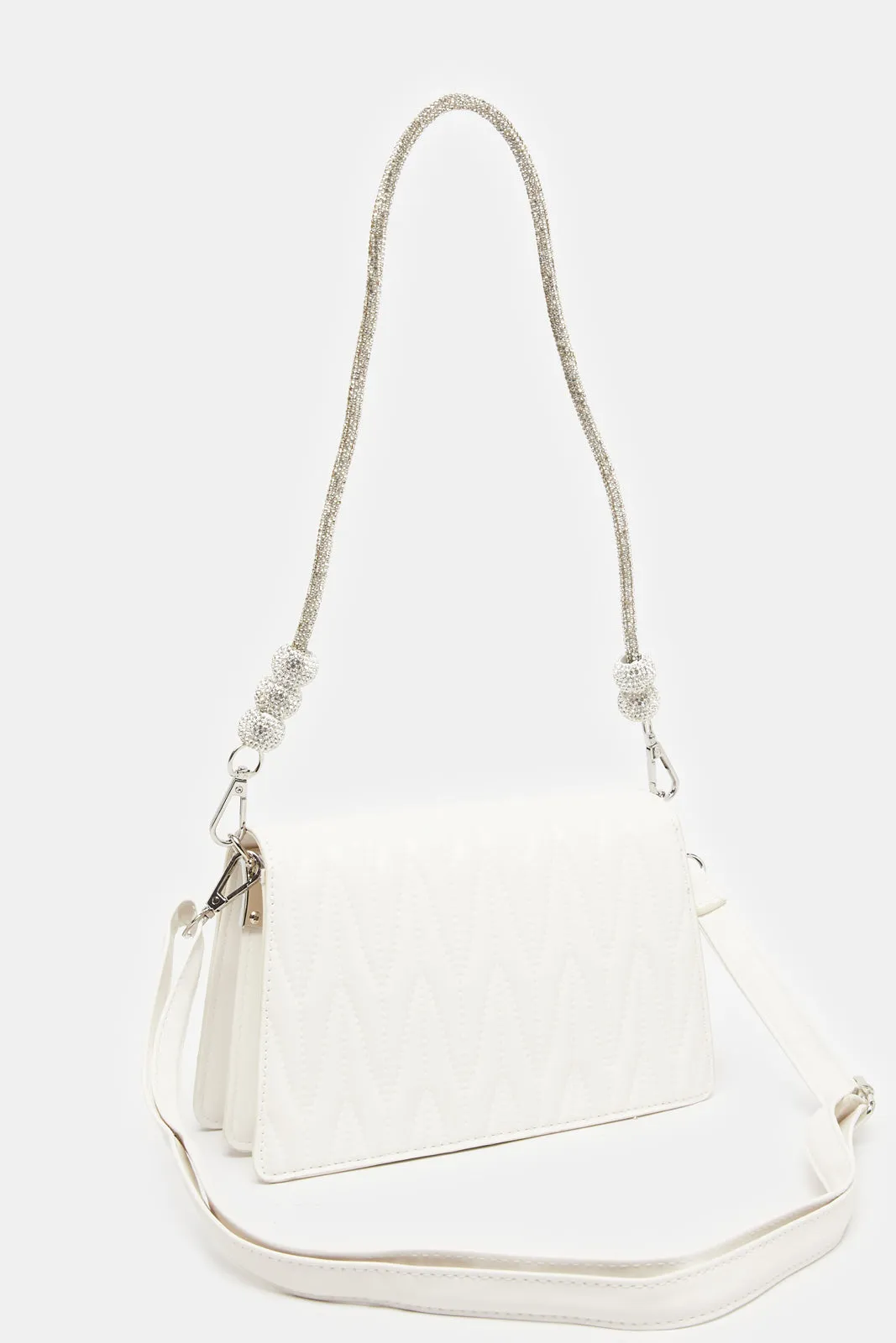 Women White Quilted Bag sold by Redtag product image thumbnail 2